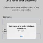 username and last 4 digits do not match bdo|App Support .